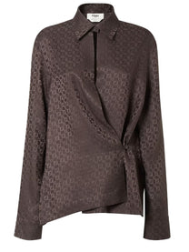 Fendi Women's FF Jacquard Shirt Brown