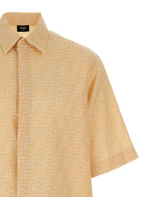 Fendi FF Jacquard Shirt Beige