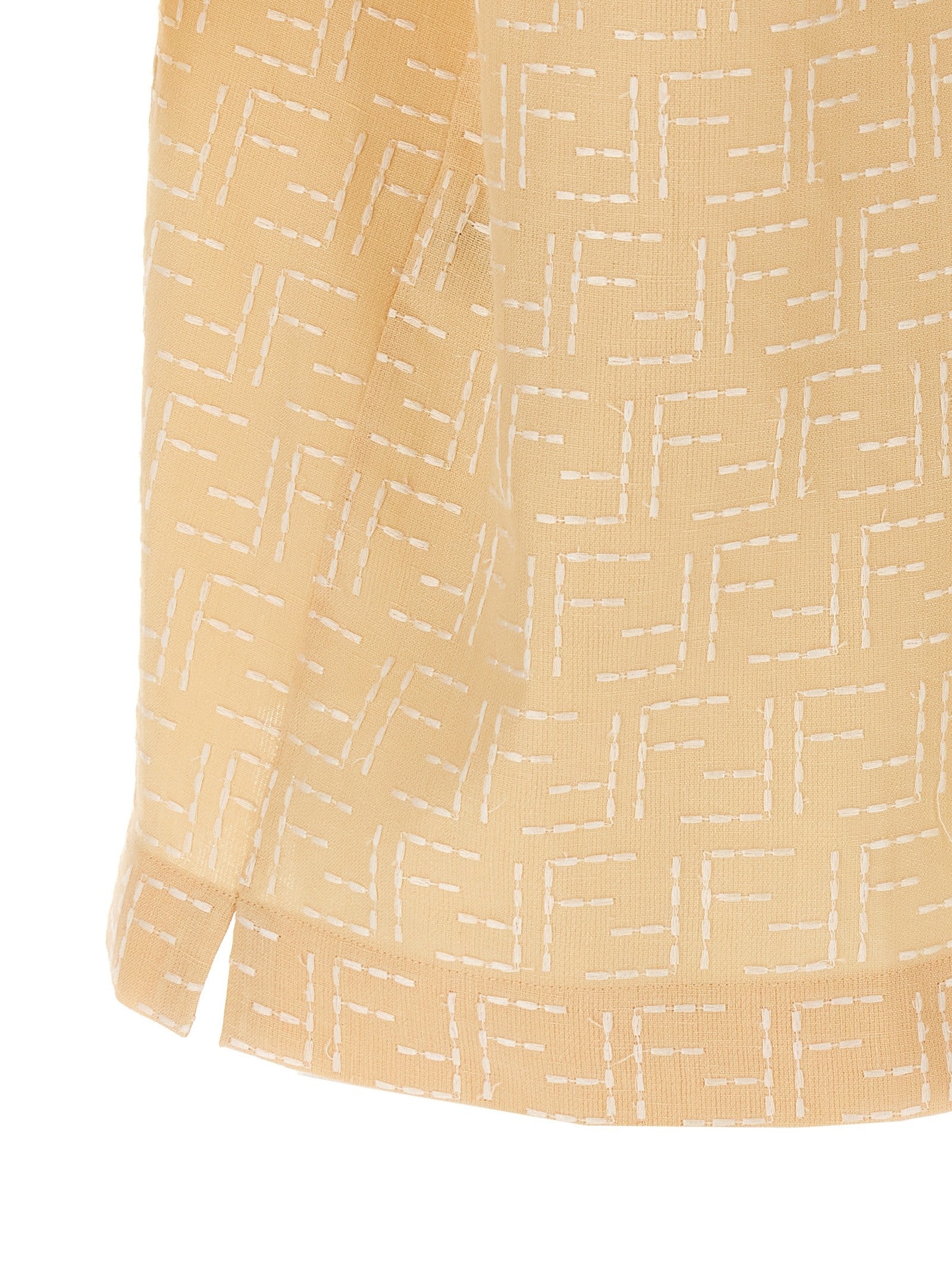 Fendi FF Jacquard Shirt Beige