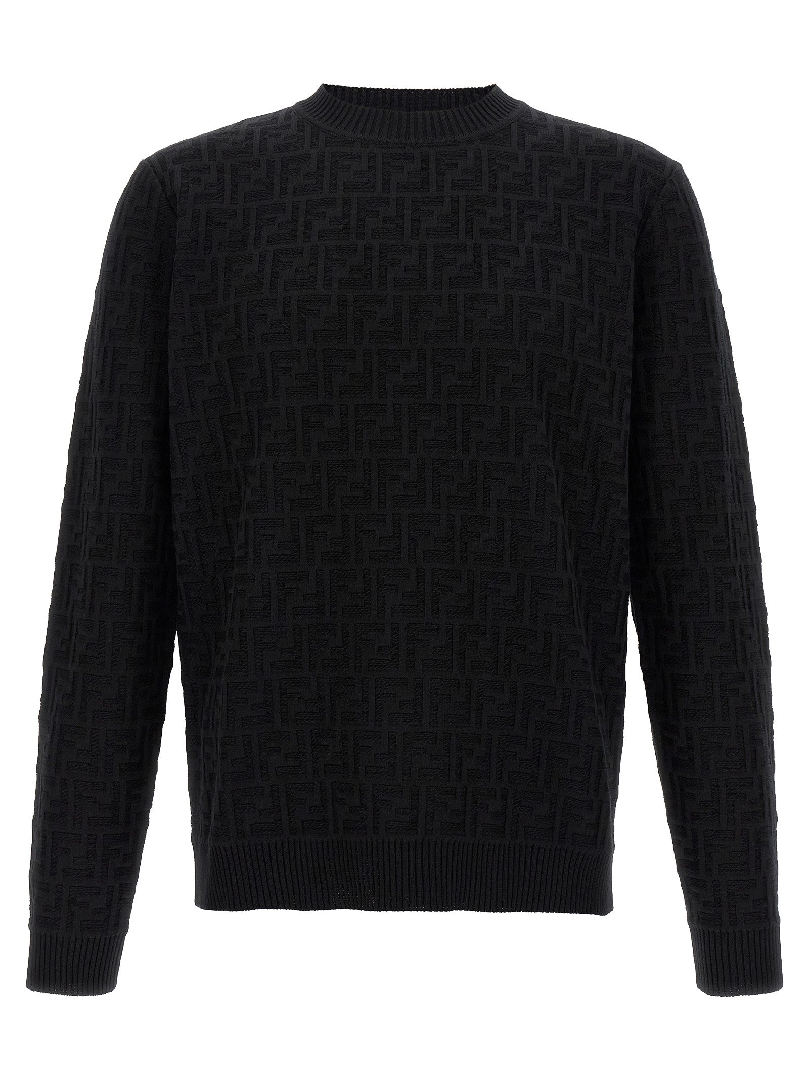 Fendi FF Jacquard Sweater Black