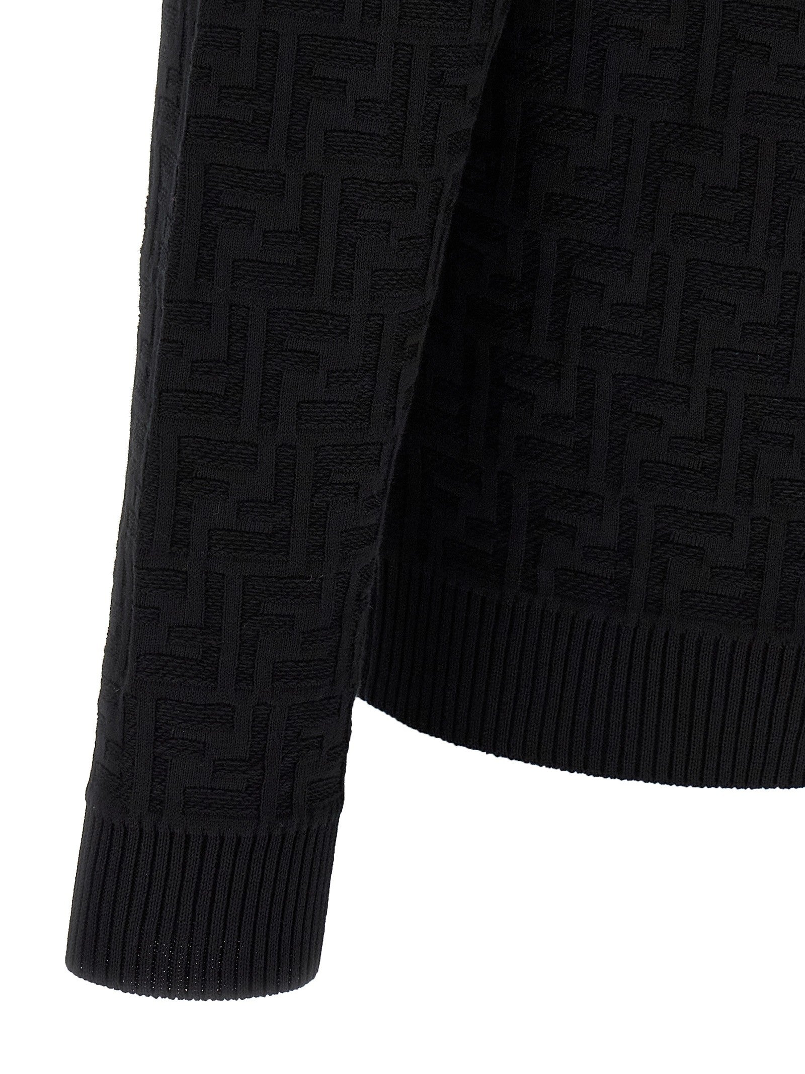 Fendi FF Jacquard Sweater Black