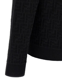 Fendi FF Jacquard Sweater Black