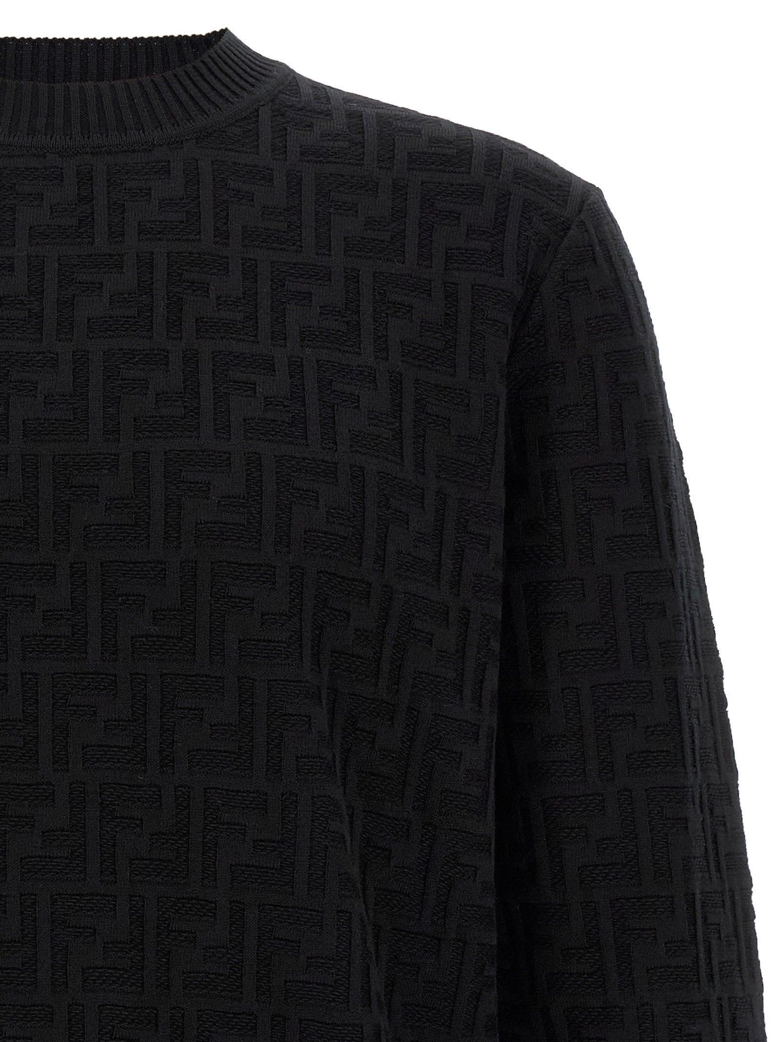 Fendi FF Jacquard Sweater Black