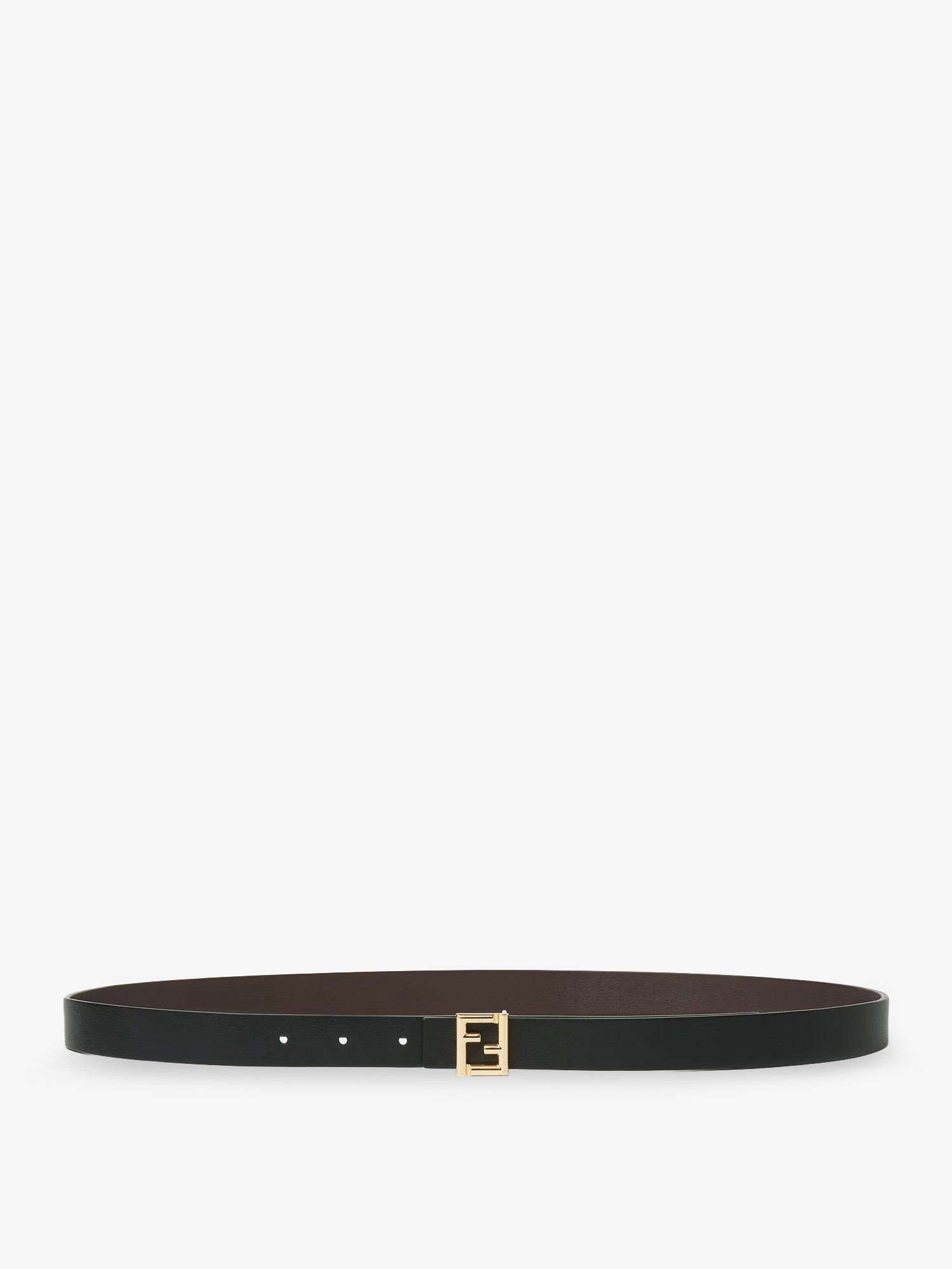 Fendi Women's FF Leather Belt Black