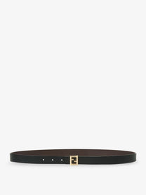 Fendi Women's FF Leather Belt Black