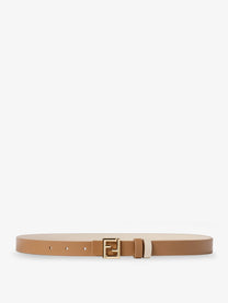 Fendi Women's FF Leather Belt Beige