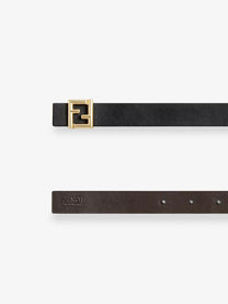 Fendi Women's FF Leather Belt Black