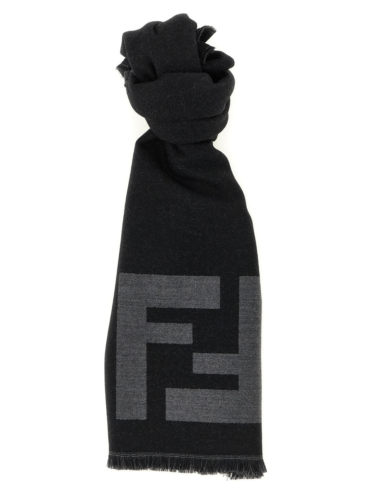 Fendi FF Macro Scarf Black