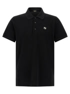 Fendi FF Metallic Polo Shirt Black