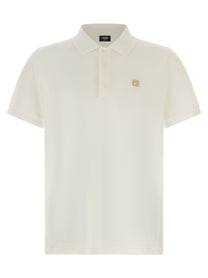 Fendi FF Metallic Polo Shirt White