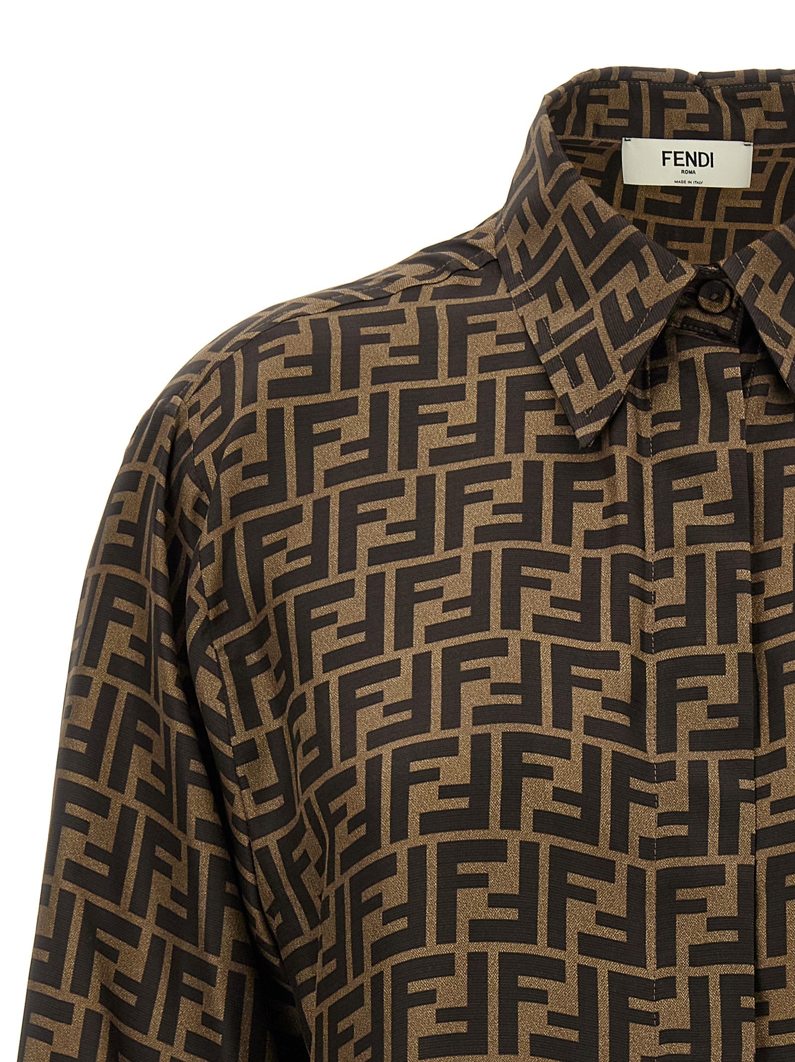 Fendi FF Monogram Shirt Brown