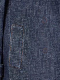 Fendi Women's FF Padded Denim Caban Blue