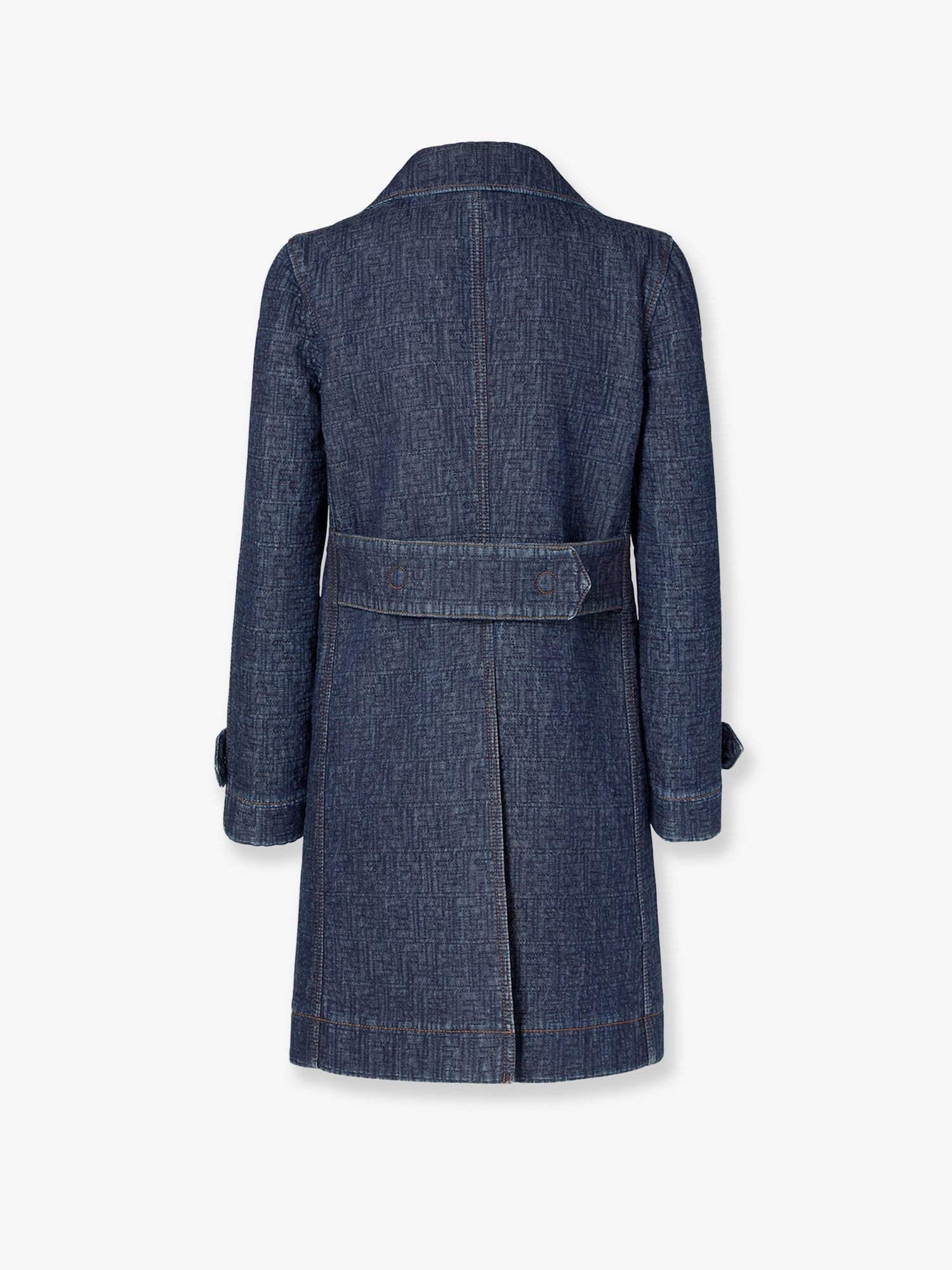 Fendi Women's FF Padded Denim Caban Blue