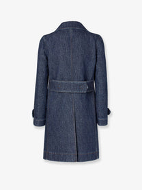 Fendi Women's FF Padded Denim Caban Blue