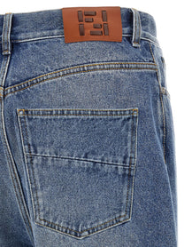 Fendi FF Patch Jeans Saddlery Blue