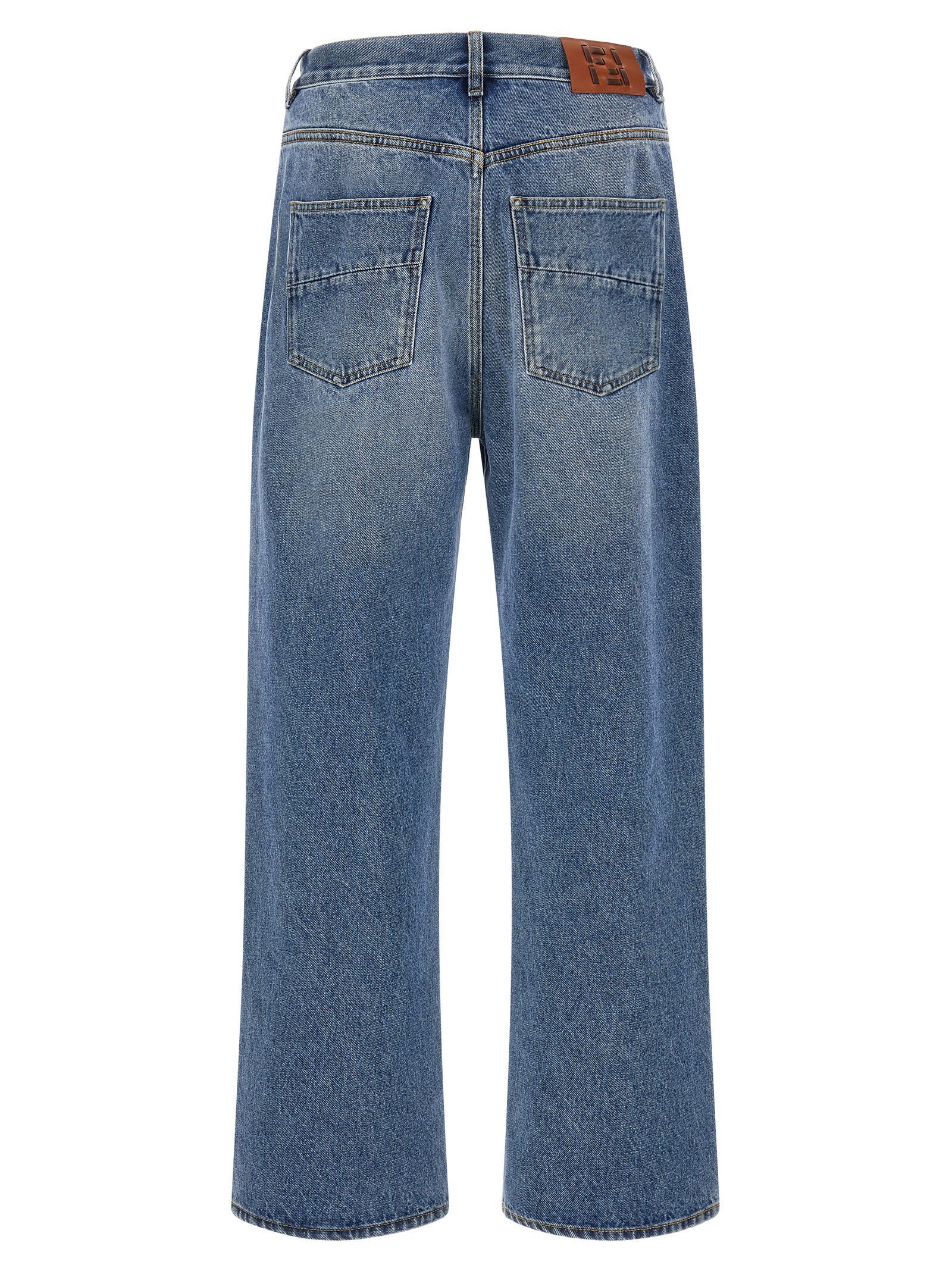 Fendi FF Patch Jeans Saddlery Blue
