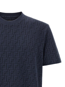 Fendi Men's FF Cotton Shirt Blue