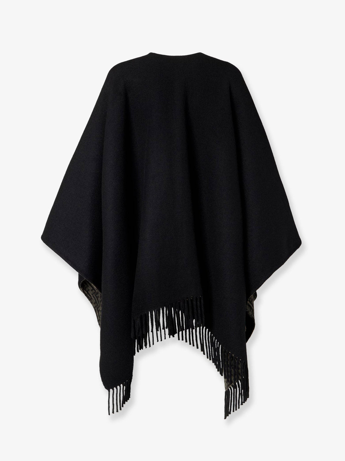 Fendi Women's FF Pumpkin Wool and Cashmere Cape Brown