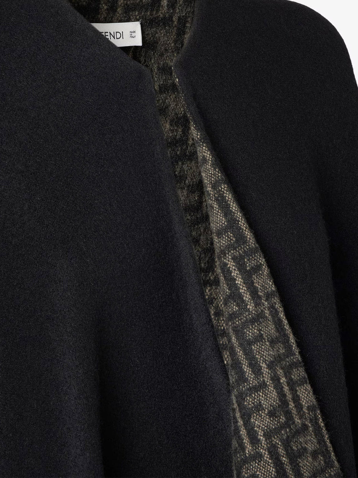 Fendi Women's FF Pumpkin Wool and Cashmere Cape Brown