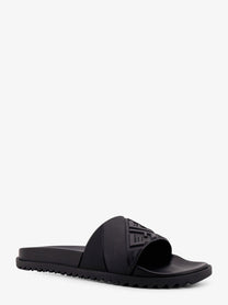 Fendi Men's FF Rubber Slides Black