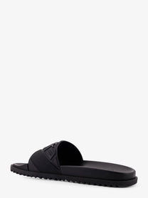 Fendi Men's FF Rubber Slides Black