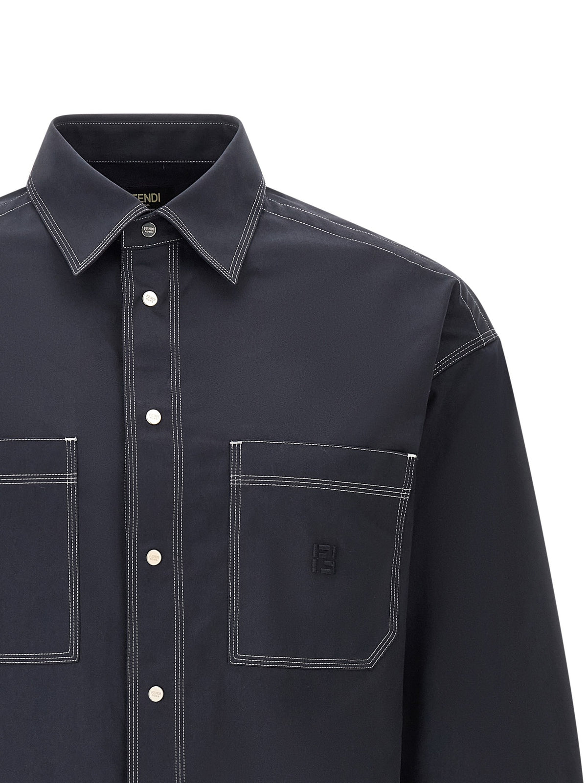 Fendi FF Selleria Shirt Blue, view 3