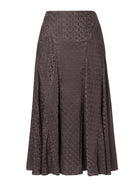 Fendi Women's FF Silk Skirt Brown