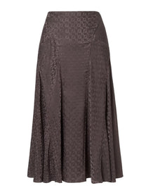 Fendi Women's FF Silk Skirt Brown