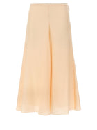 Fendi FF Silk Skirt Blue