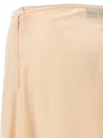 Fendi FF Silk Skirt Blue