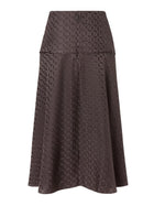 Fendi Women's FF Silk Skirt Brown, view 2
