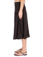 Fendi Women's FF Silk Skirt Brown, view 3