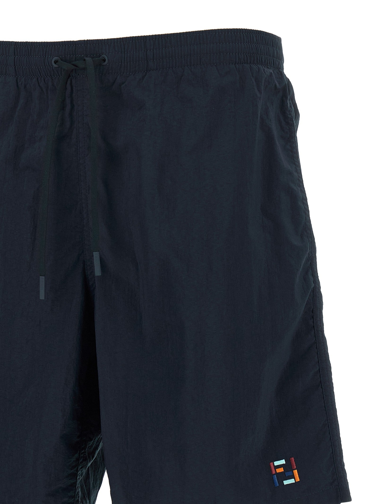 Fendi FF Stitching Nylon Swimsuit Blue