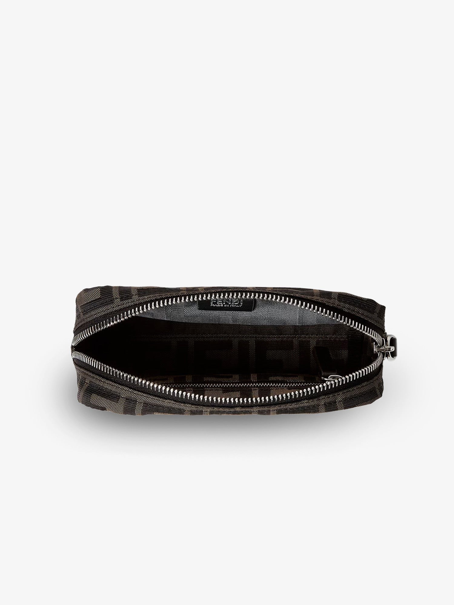 Fendi Men's FF Technical Fabric Clutch Bag Black