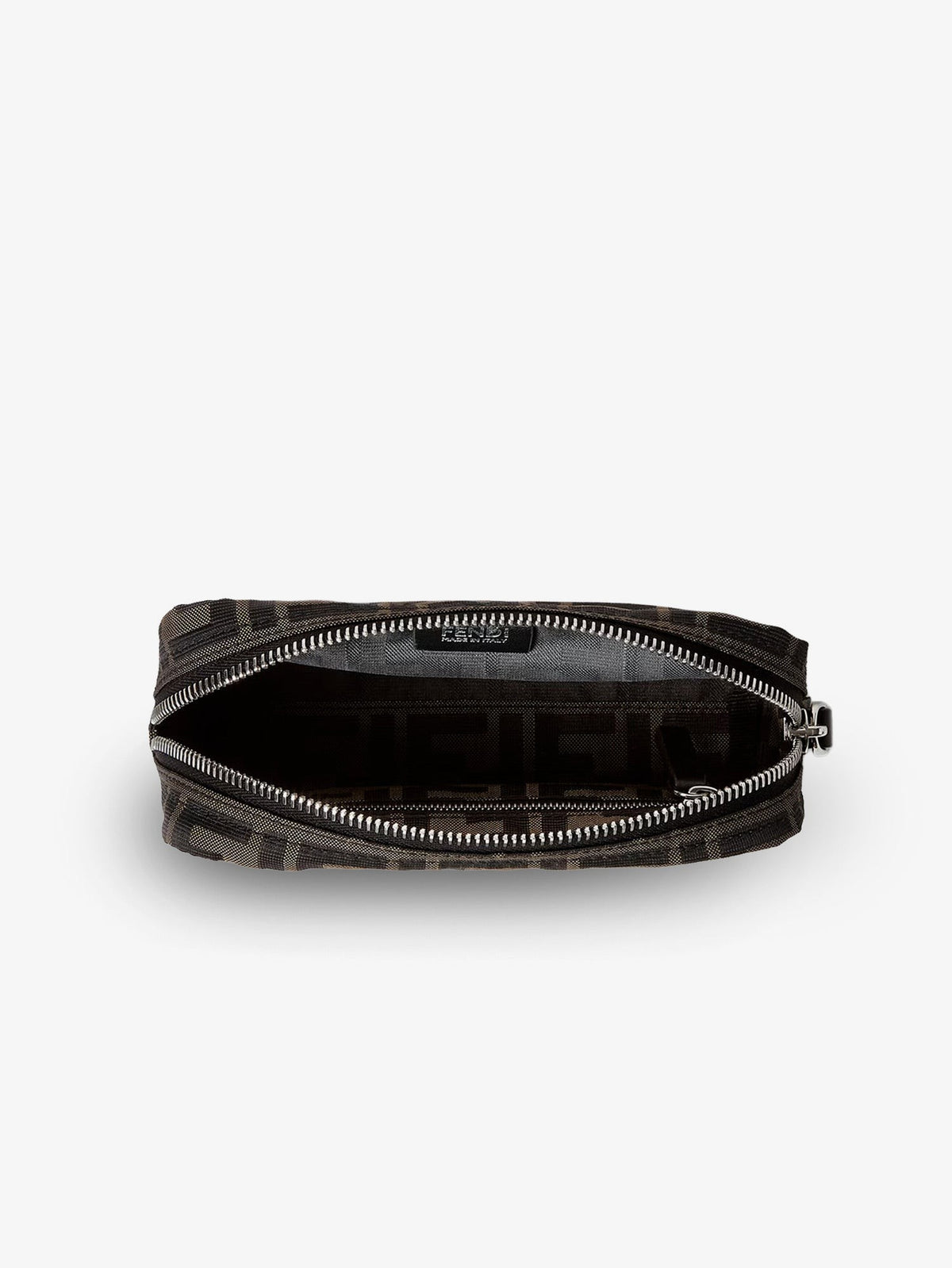 Fendi Men's FF Technical Fabric Clutch Bag Black, view 3