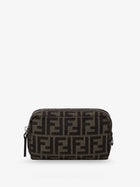 Fendi Men's FF Technical Fabric Clutch Bag Black