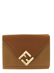 Fendi FF Trifold Mini Wallet Brown