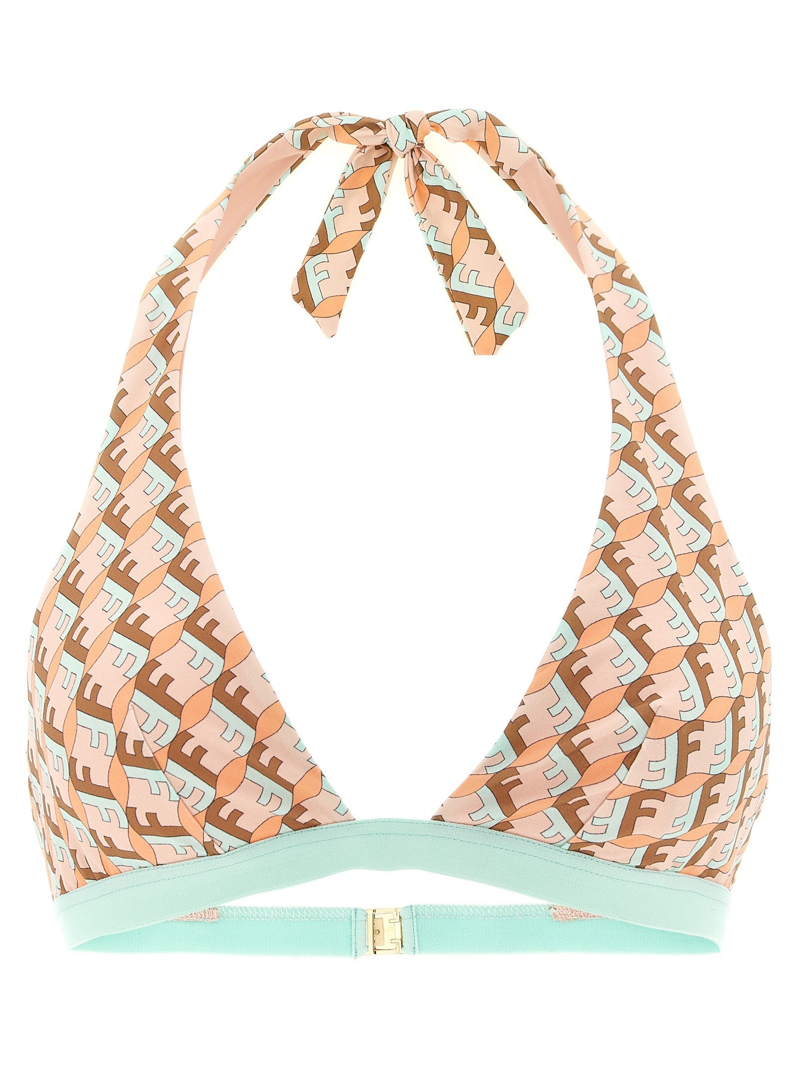 Fendi FF Waves Bikini Top Gold