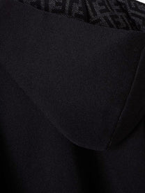 Fendi Women's FF Zucca Black and Grey Cashmere Poncho Black, view 3