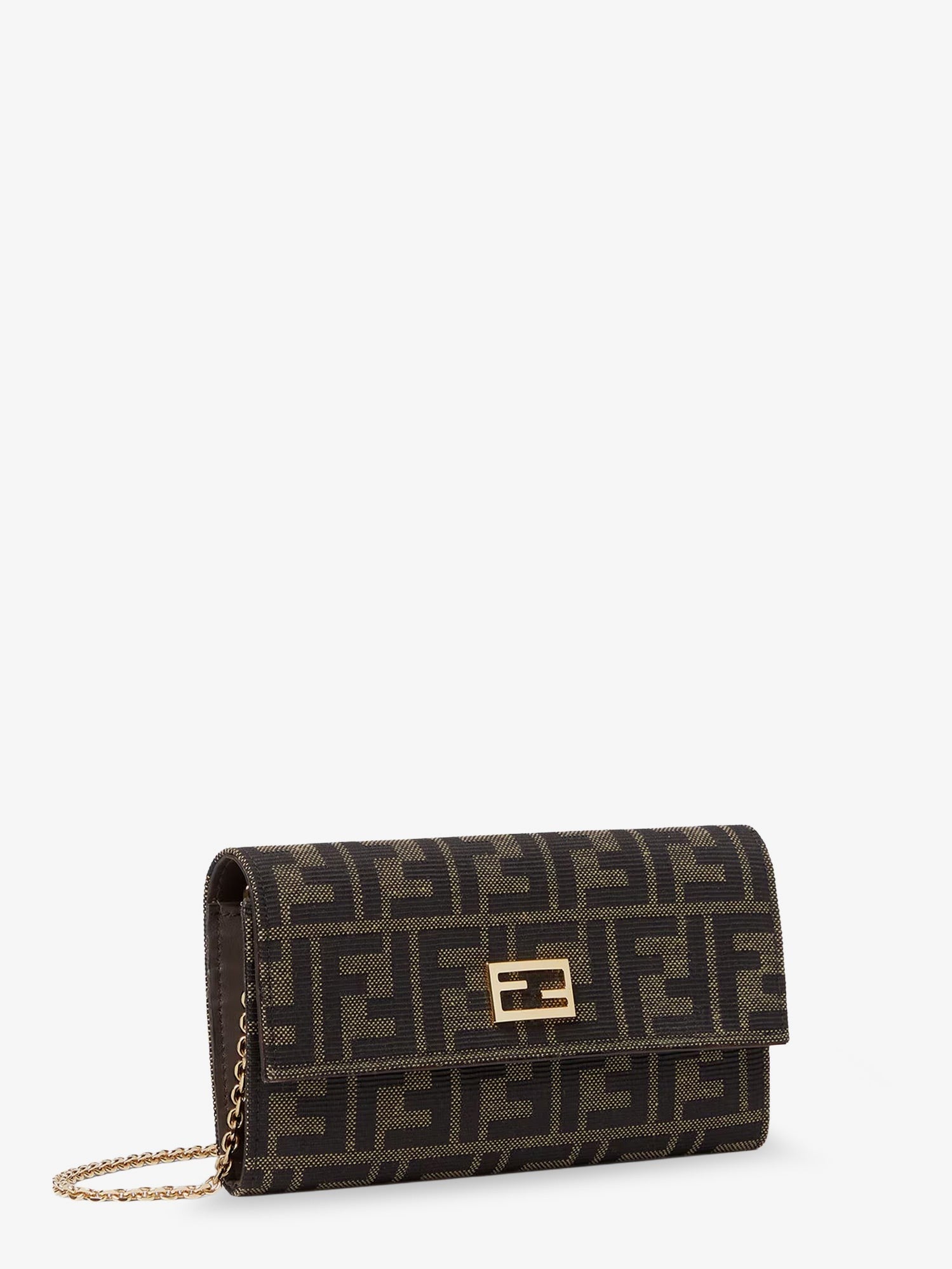 Fendi Women's FF Zucca Fabric Continental Wallet Brown