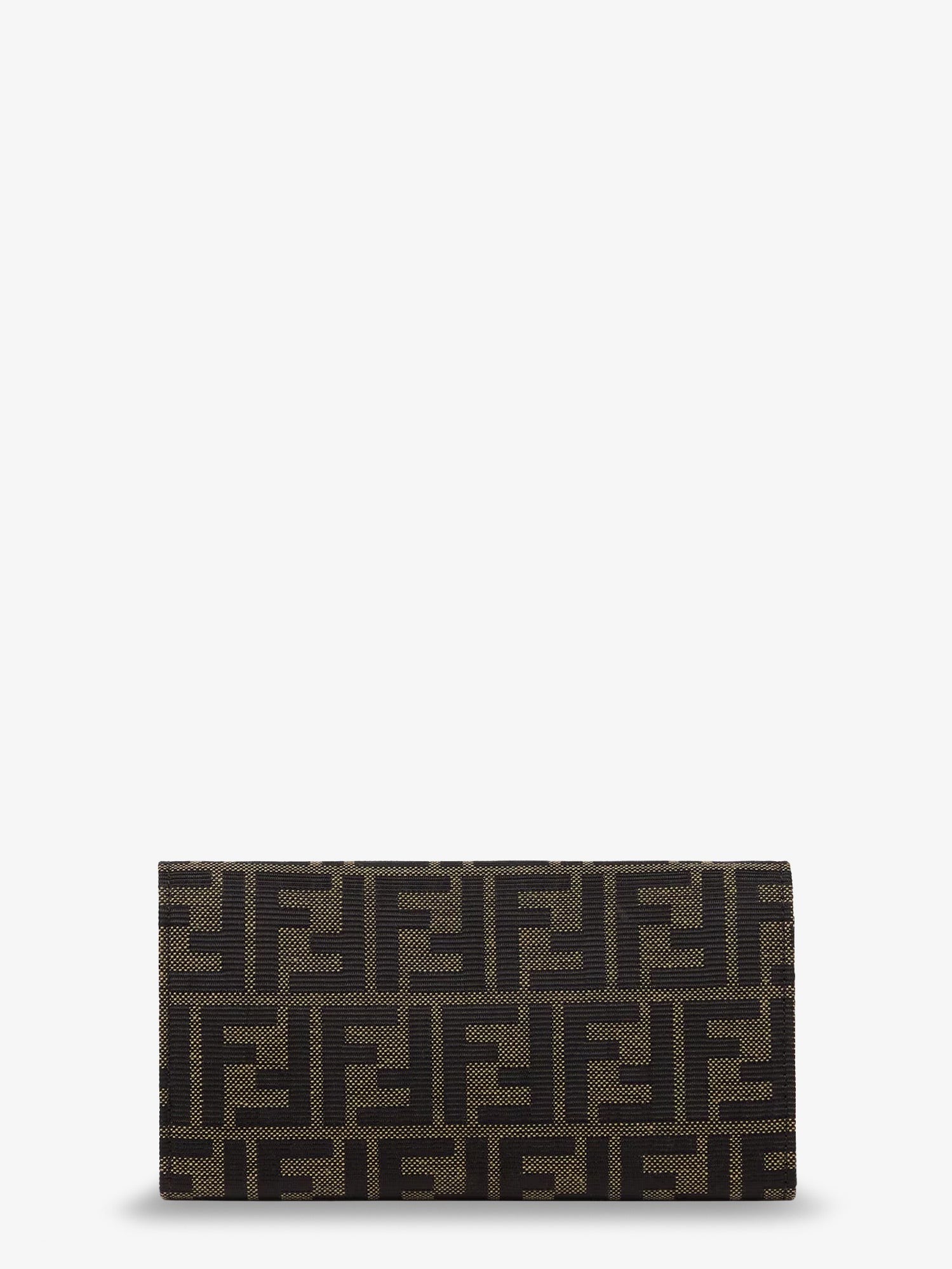 Fendi Women's FF Zucca Fabric Continental Wallet Brown