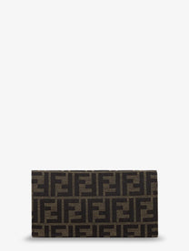 Fendi Women's FF Zucca Fabric Continental Wallet Brown