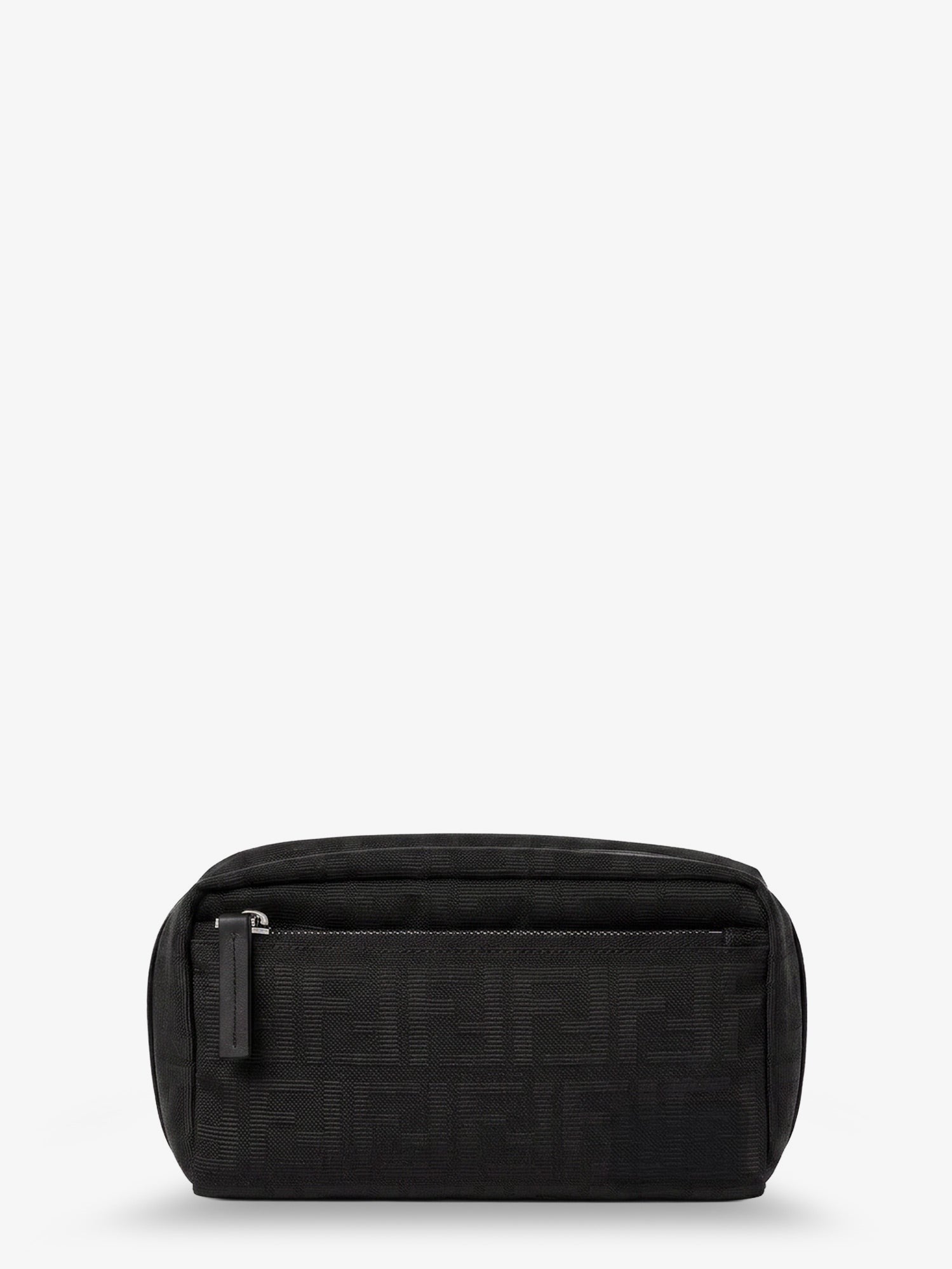 Fendi Men's FF Zucca Jacquard Fabric Clutch Bag Black