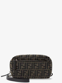 Fendi Men's Small Double Zip Beauty Brown