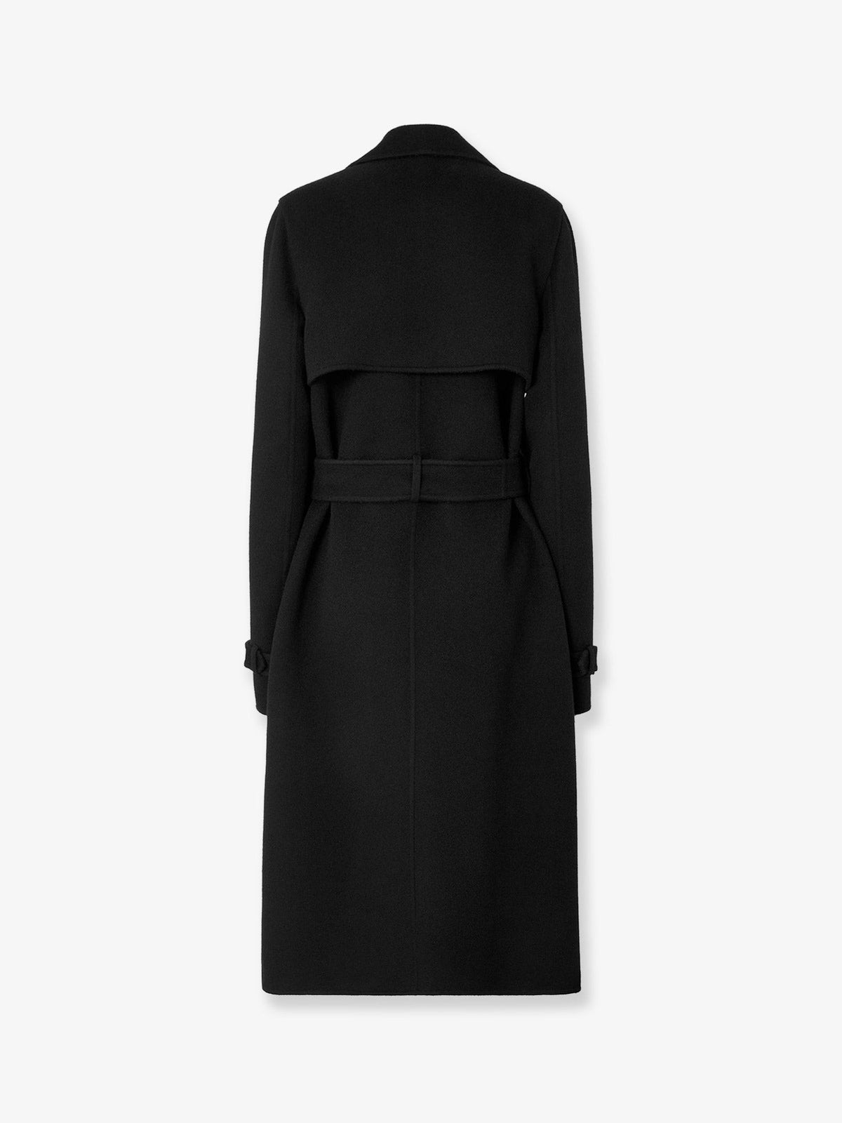 Fendi Women's FF Zucca Virgin Wool Midi Coat Black