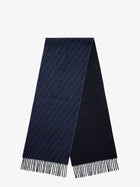 Fendi Men's FF Zucca Wool and Cashmere Scarf Blue