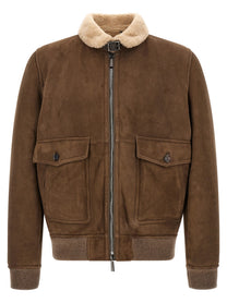 MooRER Fiano Bomber Jacket Brown