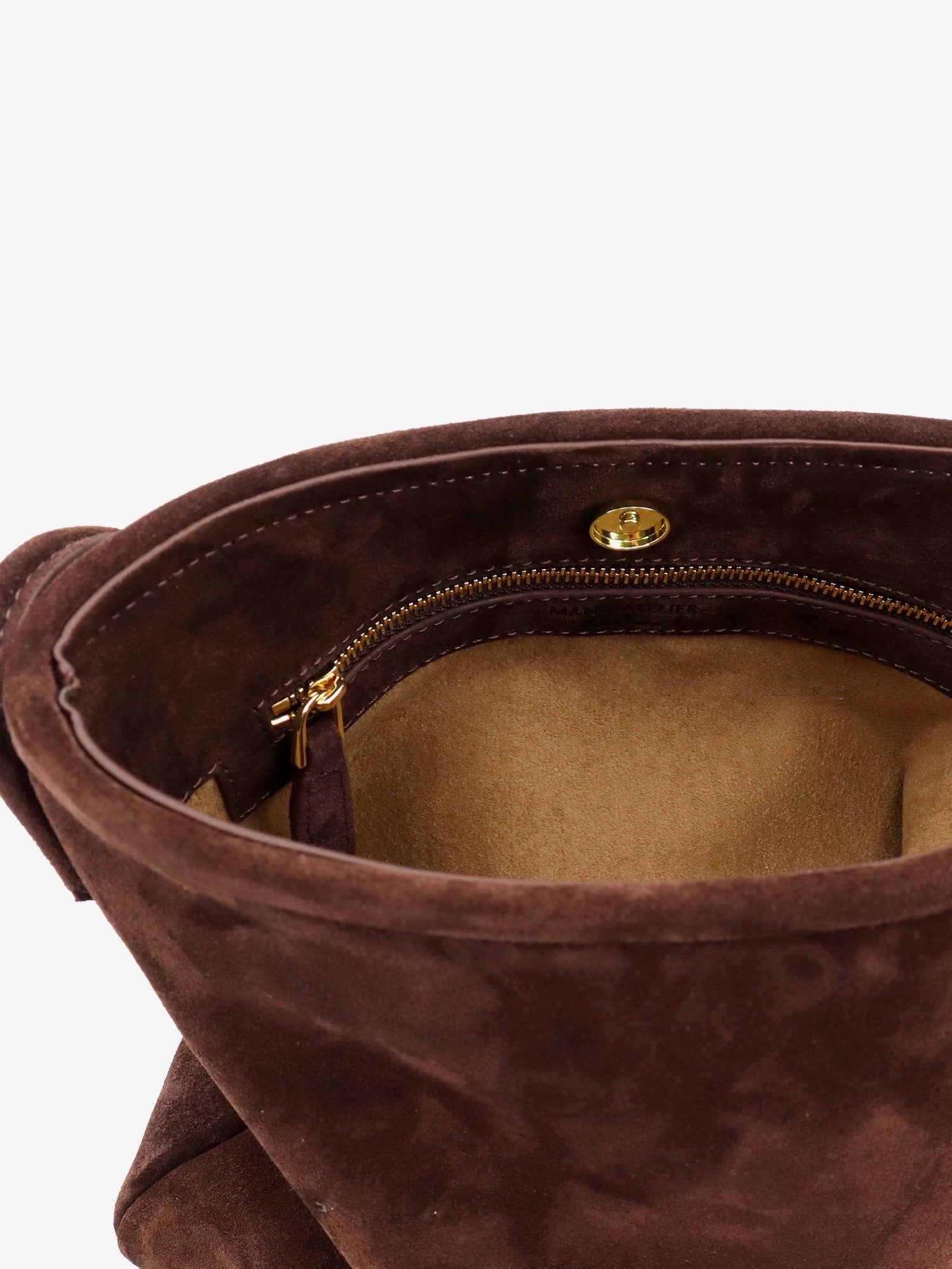 Manu Atelier Women's Fidéle Suede Crossbody Bag Brown