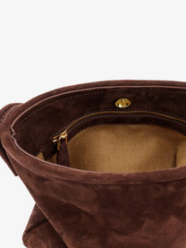 Manu Atelier Women's Fidéle Suede Crossbody Bag Brown