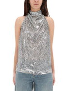 Stella McCartney Women's Fil Coupe Top Silver, view 3